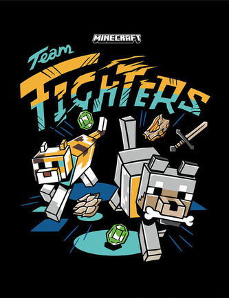 Obraz na zeď - Minecraft - Team Fighters, 34.3 x 44.5 cm