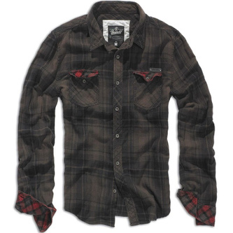 Pánská košile Checkshirt Duncan, Brandit, hnědo-černá, XL