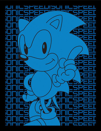 Obraz na zeď - Sonic the Hedgehog - Sonic Speed, 34.3 x 44.5 cm