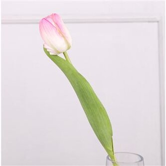 Umělý tulipán bílo-růžový X6862-06