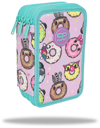 Piórnik potrójny z wyposażeniem Jumper 3 Happy Donuts CoolPack, Patio