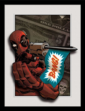 Obraz na zeď - Marvel - Deadpool Bang!, 34.3 x 44.5 cm