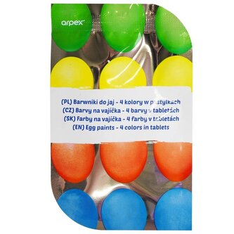 Barwniki do jaj 4 kolory w pastylkach Barwniki do jaj 4 kolory w pastylkach
