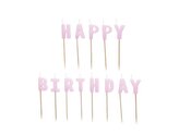 Świeczki Happy Birthday fioletowe 2,5 13szt
