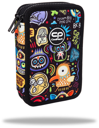 Piórnik podwójny z wyposażeniem Jumper 2 Scary Stickers CoolPack, Patio