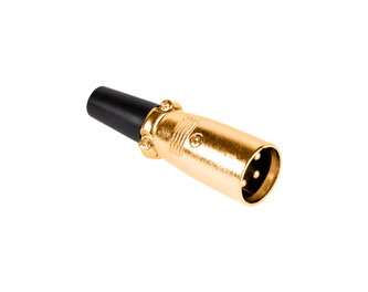 Konektor mikrofonní XLR 3-pin GOLD samec
