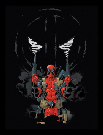 Obraz na zeď - Deadpool - Guns, 34.3 x 44.5 cm