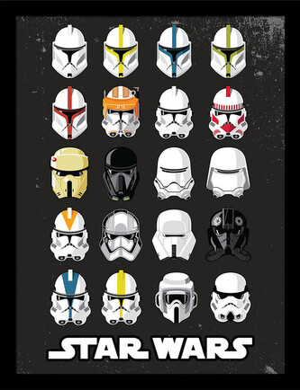 Obraz na zeď - Star Wars - Trooper Helmets, 34.3 x 44.5 cm