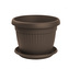 Gardino, Květináč MEDITERAN průměr 17 cm s podmiskou, hnědá