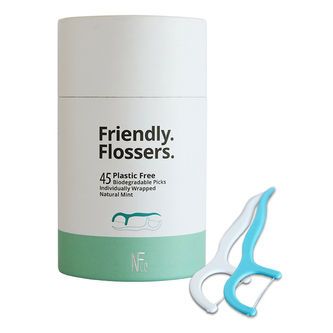 NFco. Dentální nitě s párátkem Friendly Flossers 45 ks