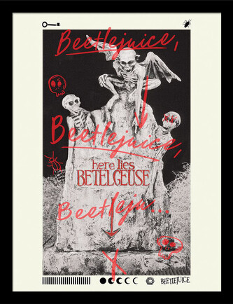Obraz na zeď - Beetlejuice - Here Lies Betelguese, 34.3 x 44.5 cm