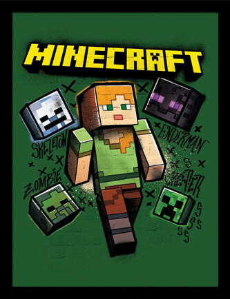 Obraz na zeď - Minecraft - Alex, 34.3 x 44.5 cm