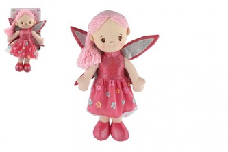 Panenka víla Pivoňka hadrová/látková 40 cm na kartě Panenka víla Pivoňka hadrová/látková 40 cm na kartě