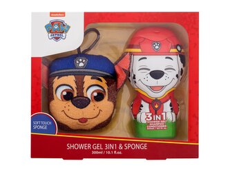 Nickelodeon Paw Patrol sprchový gel, šampon a kondicionér 300 ml + mycí houba