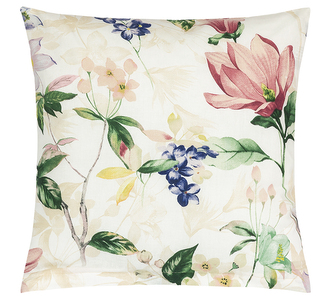 Povláček bavlněný - Magnolie růžová, zelená - 40x40 cm