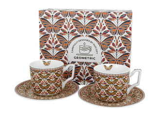 2 filiżanki espresso ze spodkami PAPILIO 2 filiżanki espresso ze spodkami PAPILIO