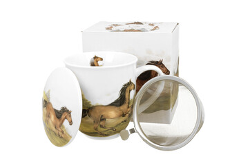 Kubek z zaparzaczem Świat Zwierząt KOŃ GNIADY