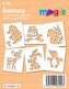 Papírové šablony MAGIC, 11 x 14cm, 6ks, sada Z1 - Lesní zvířátka