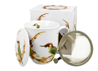 Kubek z zaparzaczem Ptasi Świat DZIĘCIOŁ ZIELONY Kubek z zaparzaczem Ptasi Świat DZIĘCIOŁ ZIELONY