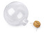 Baňka k dozdobení Ø10 cm 2. jakost - 6 ks - 2 transparent zlatá