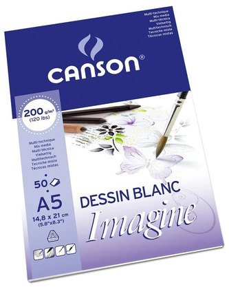Blok szkicowy A5 50 k. 200g Imagine, Canson