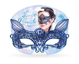 Maseczka ażurowa Niebieski kot
