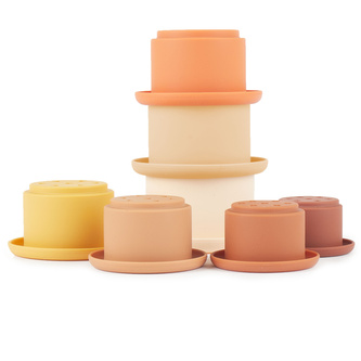 Bieco - Silikonové stohovací kelímky - Chocolate Bliss