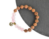 Náramek Japa Mala Rudraksha Peace - světlé růžové korálky
