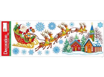 Okenní fólie 210x595mm, Santa, barevná