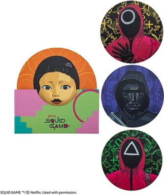 Podtácek Squid Game, 9,5 x 9,5 cm