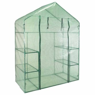 PROGARDEN Foliovník zahradní  se vstupem a 4 policemi 143 x 73 x 195 cm KO-CE7000130