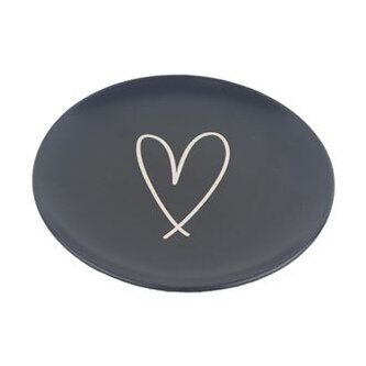 Keramický talíř srdce X6977-19