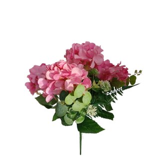 Hortenzie kytice, 6 barev, Barva růžová  G041