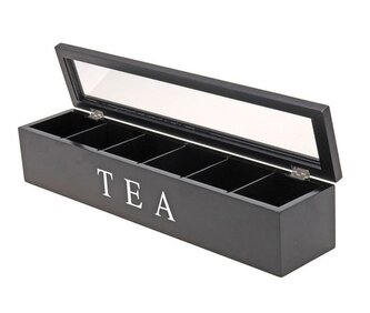 EXCELLENT Krabička na čaj dřevěná 6 přihrádek TEA KO-C37800110
