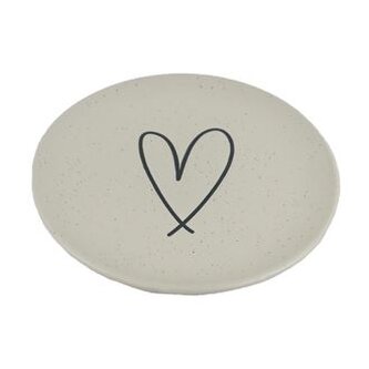 Keramický talíř srdce X6977-26