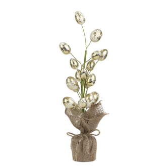 Velikonoční dekorace | POLIA | stromek se zlatými vajíčky | 46 cm | 878942