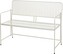 PROGARDEN Zahradní lavice BISTRO 118 cm bílá KO-X71000560