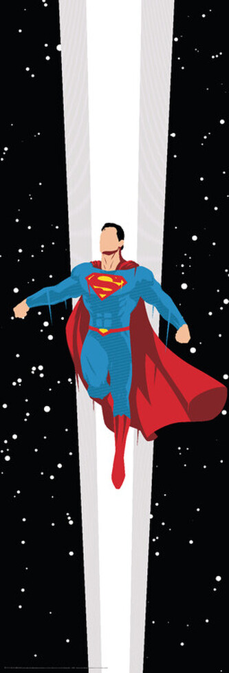 Plakát, Obraz - Superman - Universe, 53 × 158 cm