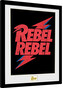 Obraz na zeď - David Bowie - Rebel Rebel Logo, 30.5 × 40.6 cm