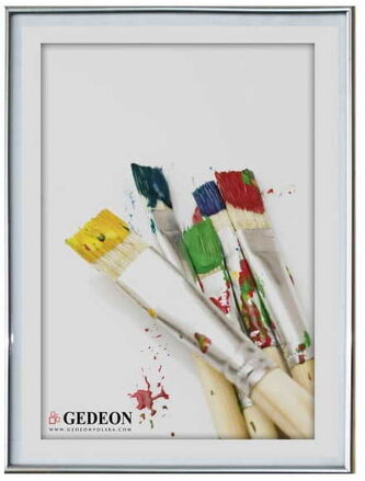 Ramka 40 x 60cm plastikowa srebrna, Gedeon