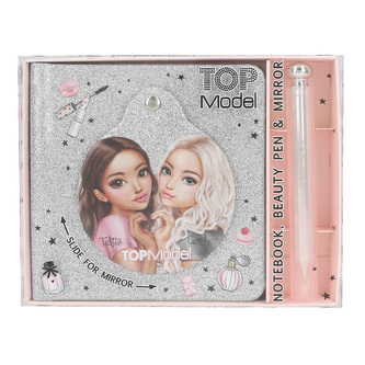 Notýsek se zrcátkem a propiskou Top Model, Stříbrné třpytky, Talita + Candy