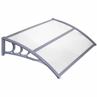 Vchodová stříška 150x75 cm SPRINGOS POLYROOF šedá/transparentní