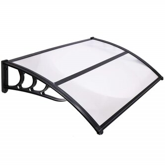 Vchodová stříška 120x75 cm SPRINGOS POLYROOF černá/transparentní