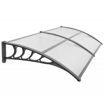 Vchodová stříška 200x95 cm SPRINGOS POLYROOF šedá/transparentní