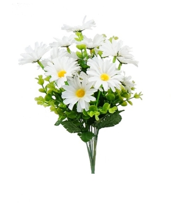 Kytice umělých sedmikrásek 36 cm bílá