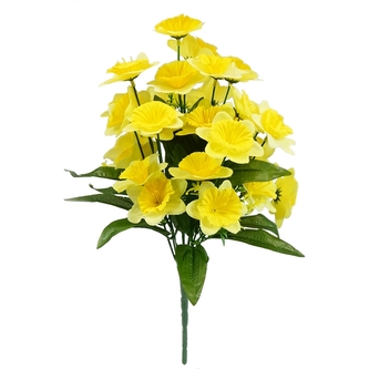 Umělá kytice narcisů 40 cm žlutá