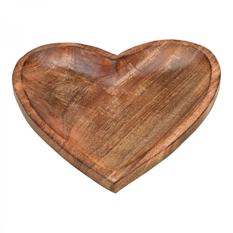 Mísa mangového dřeva ve tvaru srdce