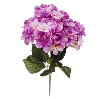 Umělá hortenzie 49 cm fialová
