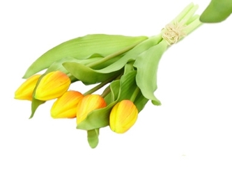 Kytice tulipánů 30 cm žluto-oranžová