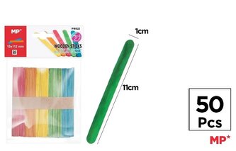 Patyczki drewniane 5 kolorów 50szt